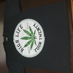 420 High Life Black Plant Tee XL